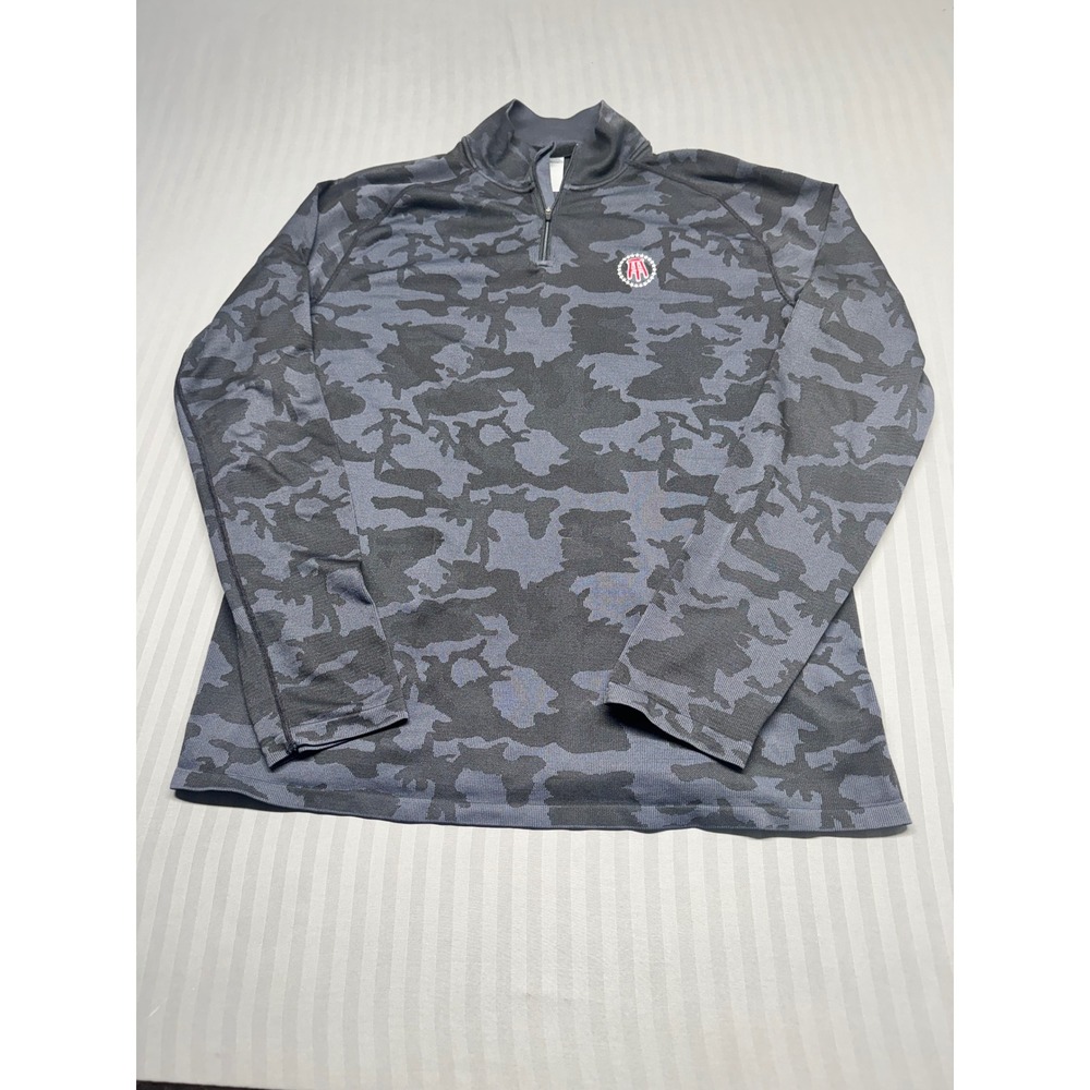 UNRL x Barstool Sports Golf Mens Medium 1/4 Zip Pullover Camo Charcoal Grey